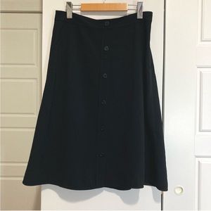 Everlane Japanese GoWeave Circle Skirt, Black, Size 8